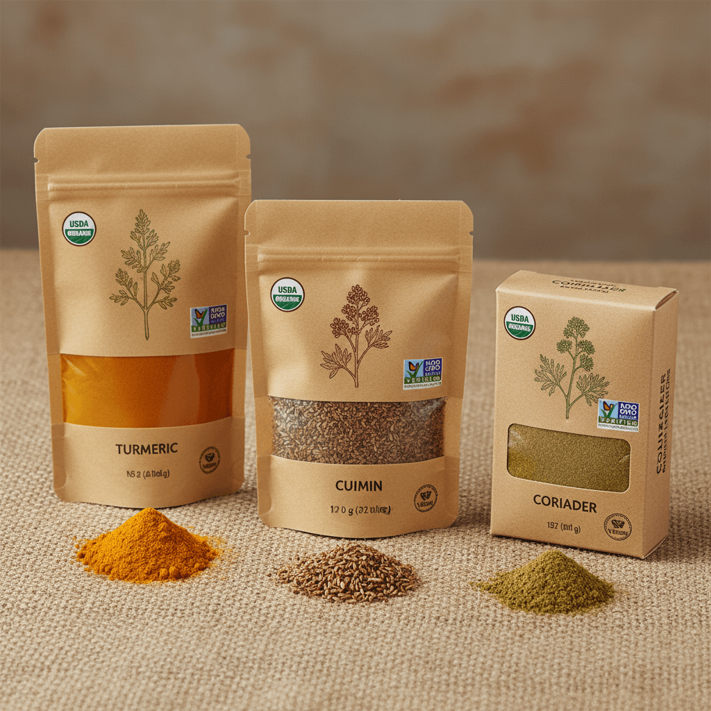 Curated gift hamper with handmade Indian artisan products in natural jute packaging